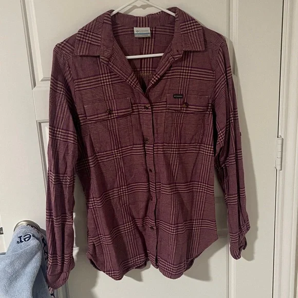 Columbia Purple Plaid Button Down Shirt - Picture 4 of 4